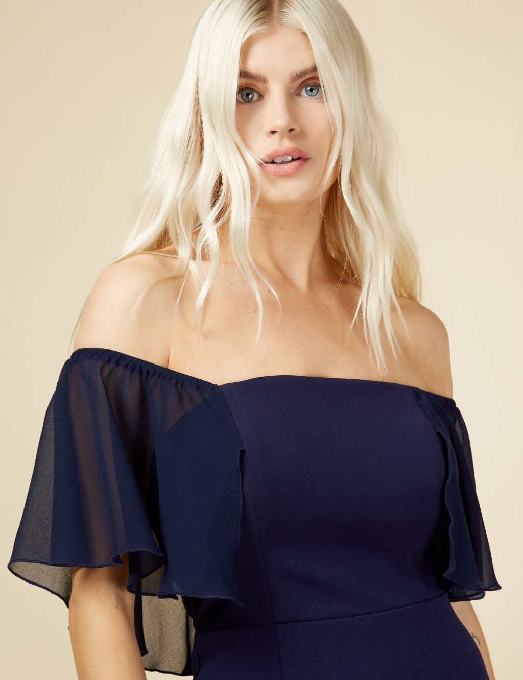Bardot Frill Sleeve Maxi Dress image 3