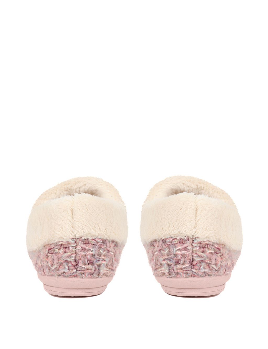 Faux Fur Lined Round Toe Slippers image 4