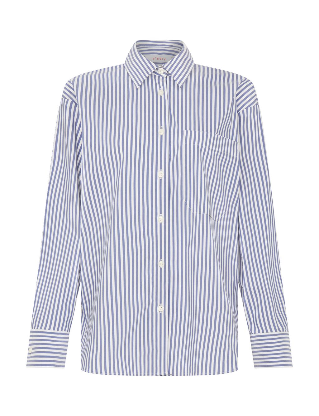 Cotton Rich Striped Collared Shirt image 2