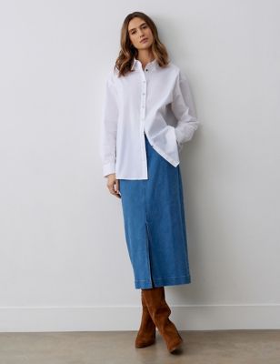 Finery London Women's Pure Cotton Button Through Shirt - 8 - White, White