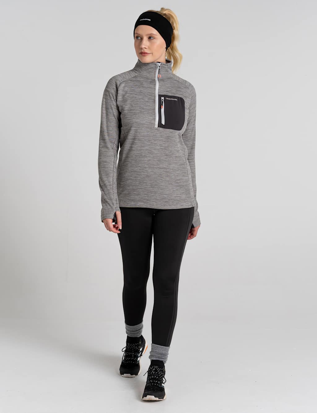 Funnel Neck Half Zip Sweatshirt image 3