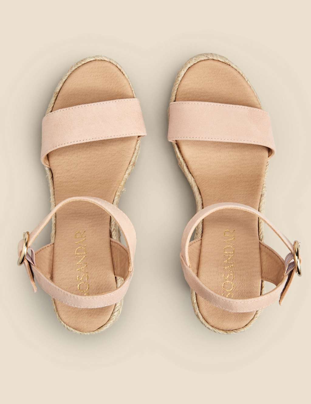 Suede Buckle Ankle Strap Wedge Espadrilles image 2