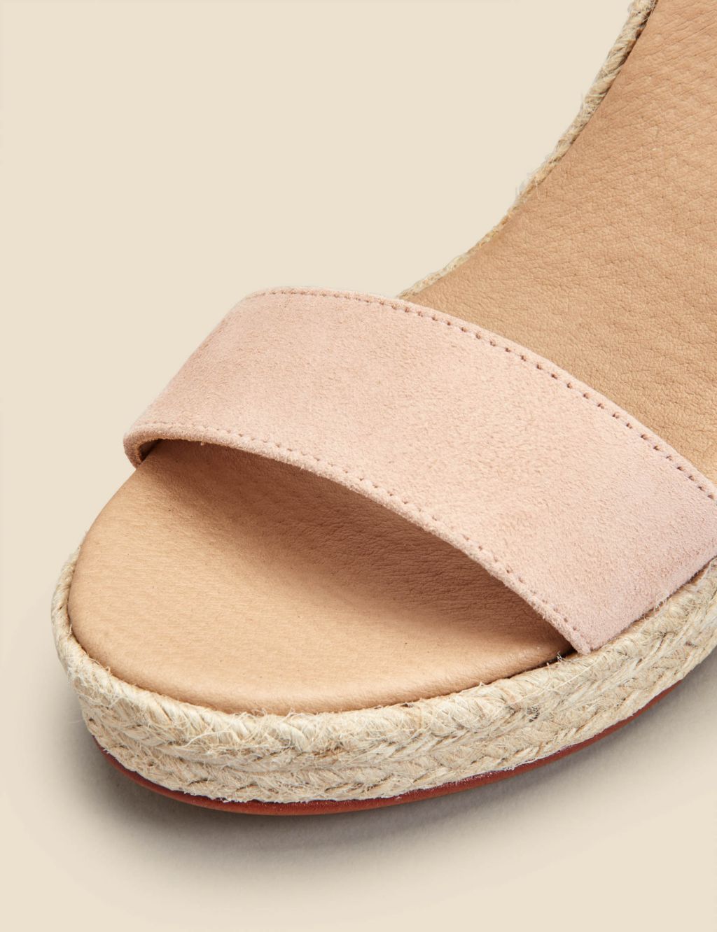 Suede Buckle Ankle Strap Wedge Espadrilles image 3