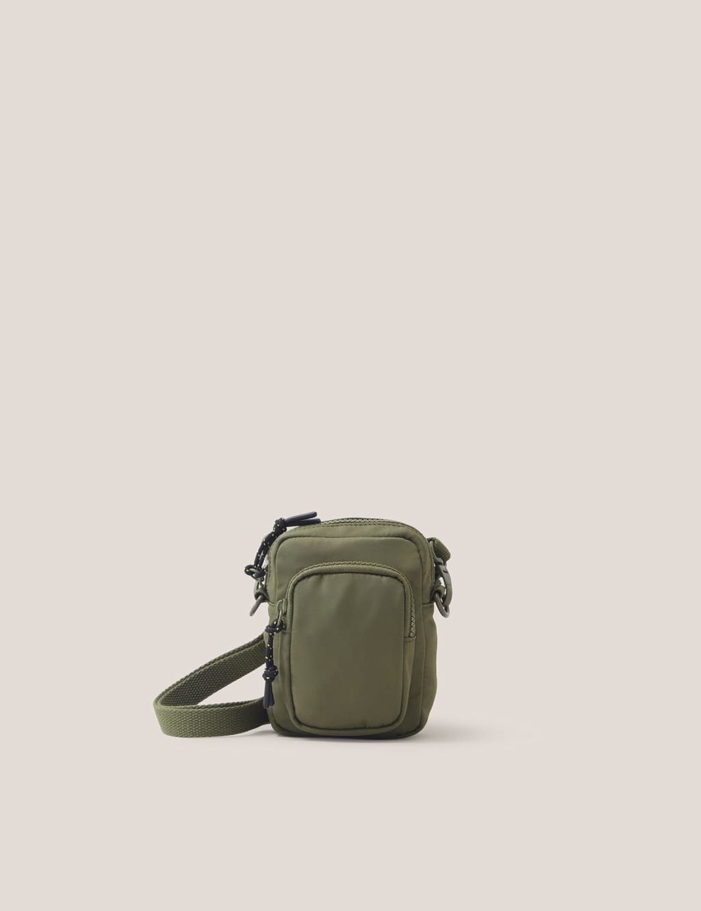 Nylon Zip Detail Cross Body Phone Bag image 2
