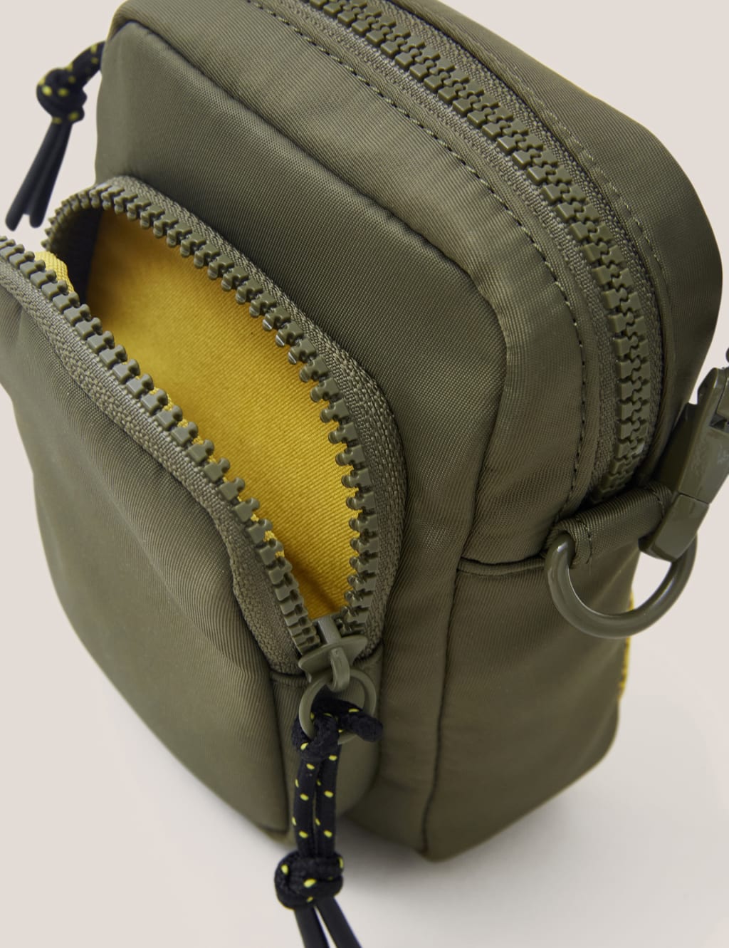 Nylon Zip Detail Cross Body Phone Bag image 3