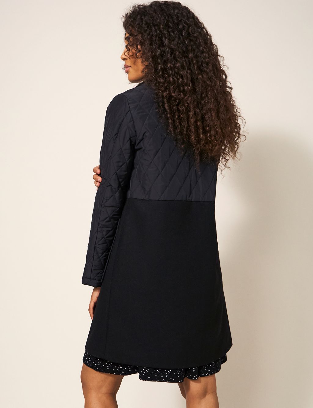 Textured Pea Coat with Wool image 5