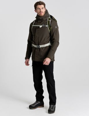Craghoppers Mens Waterproof Jacket - M - Green, Green,Navy