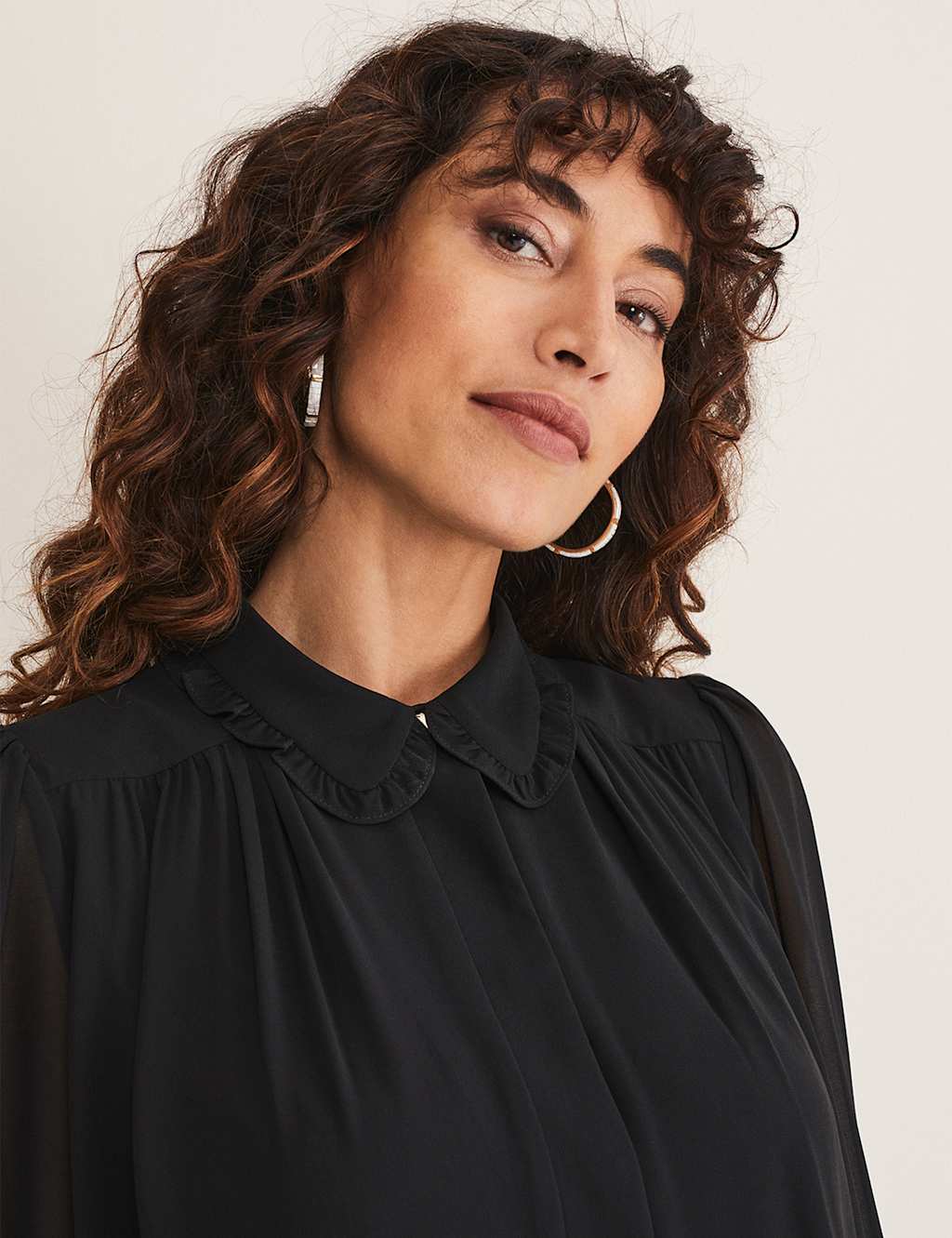 Pleated Knee Length Shift Dress image 5