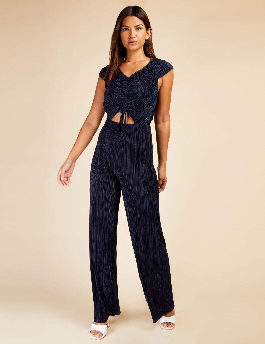 Plisse Tie Detail Jumpsuit image 5