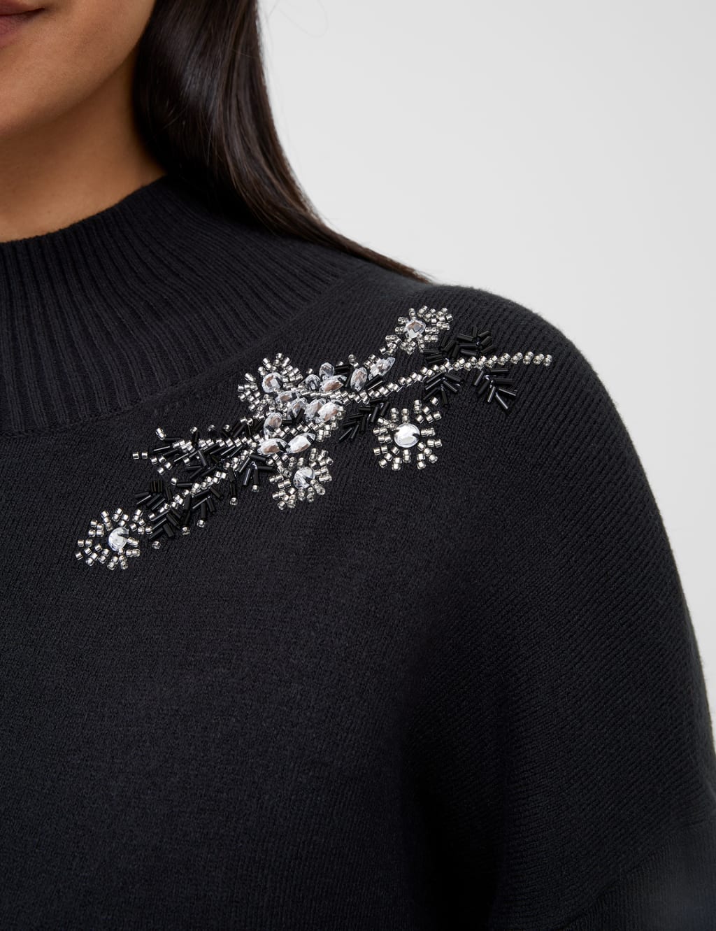 Embroidered High Neck Jumper image 3