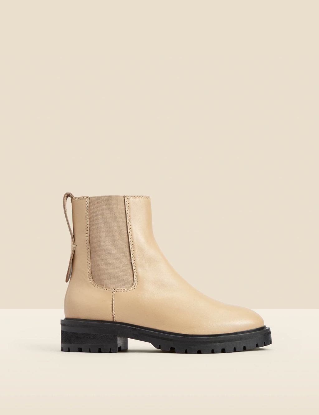 Cream leather sale ankle boots uk