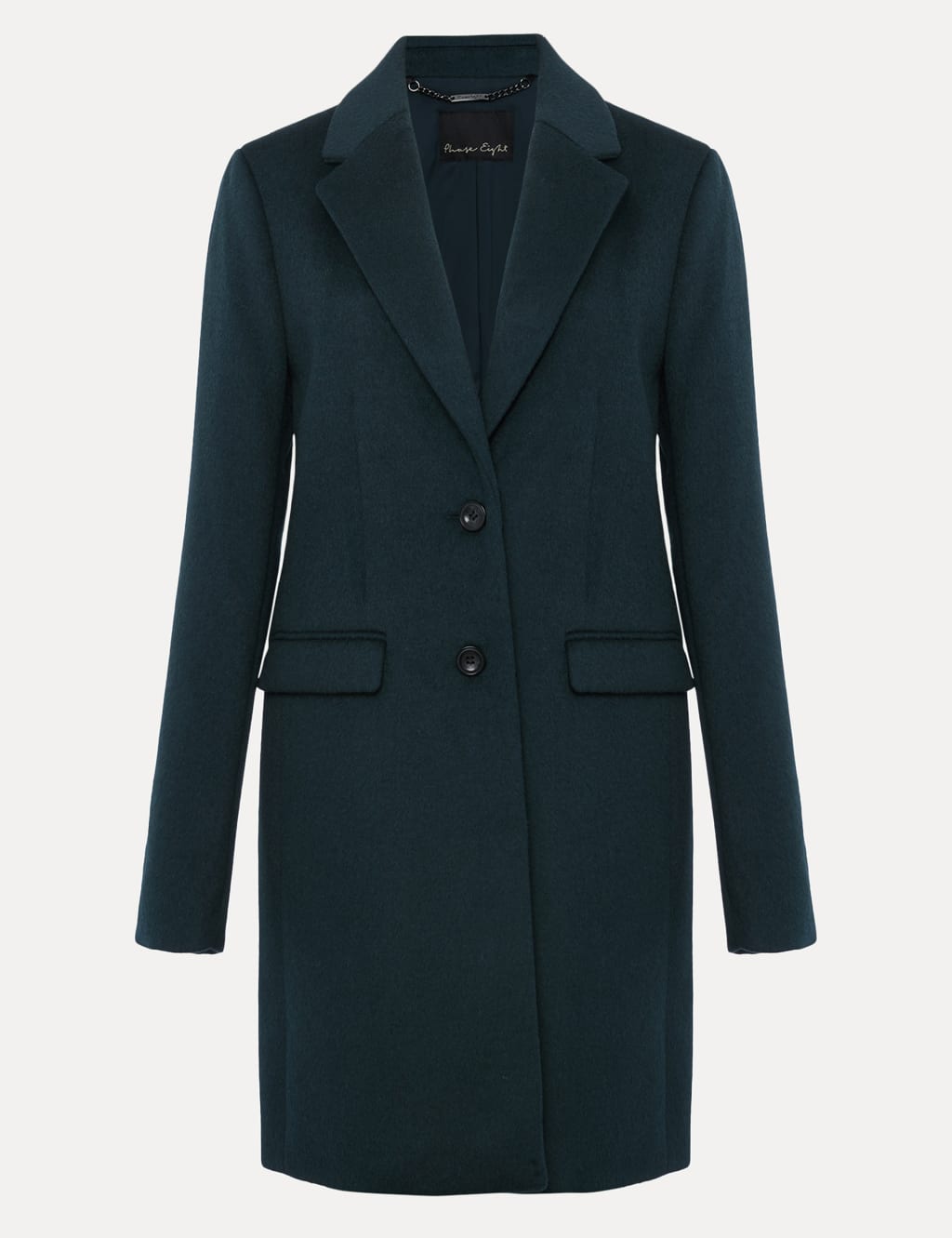 Wool Blend Collared Tailored Coat image 2