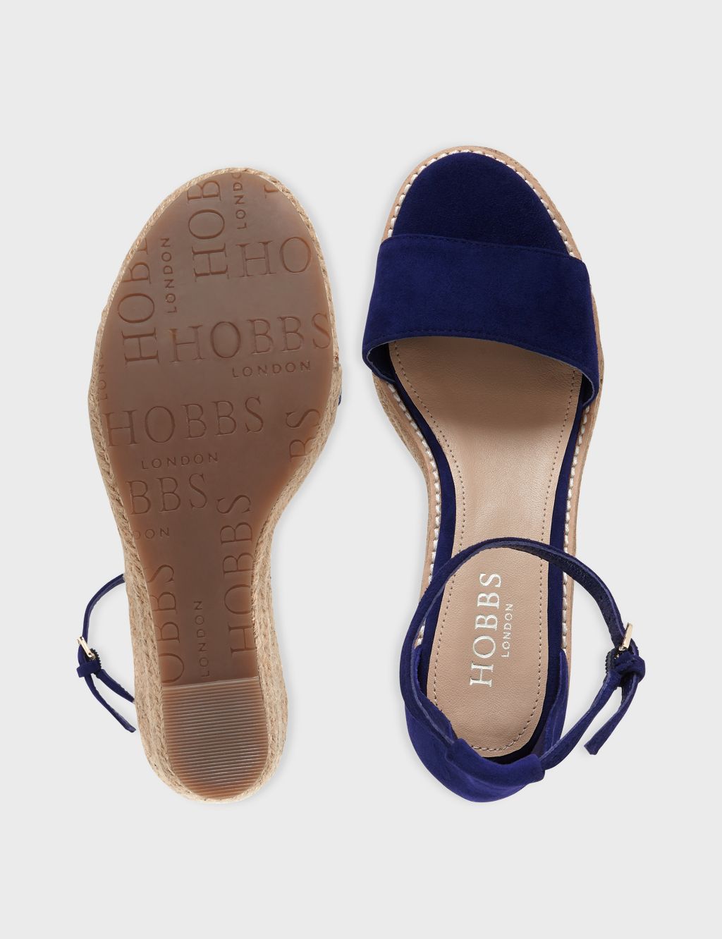 Suede Ankle Strap Wedge Espadrilles image 3