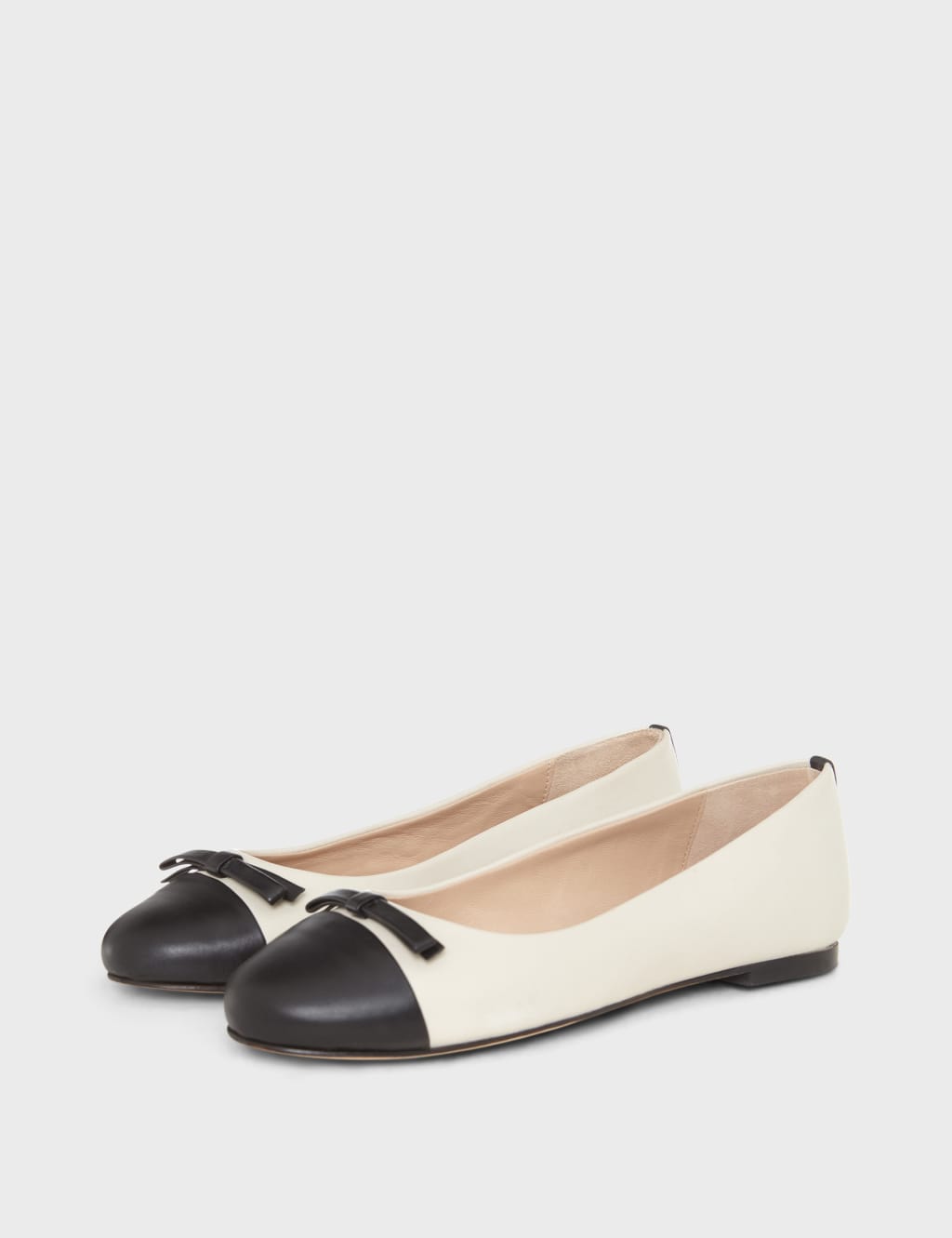 Leather Bow Flat Ballet Pumps image 2