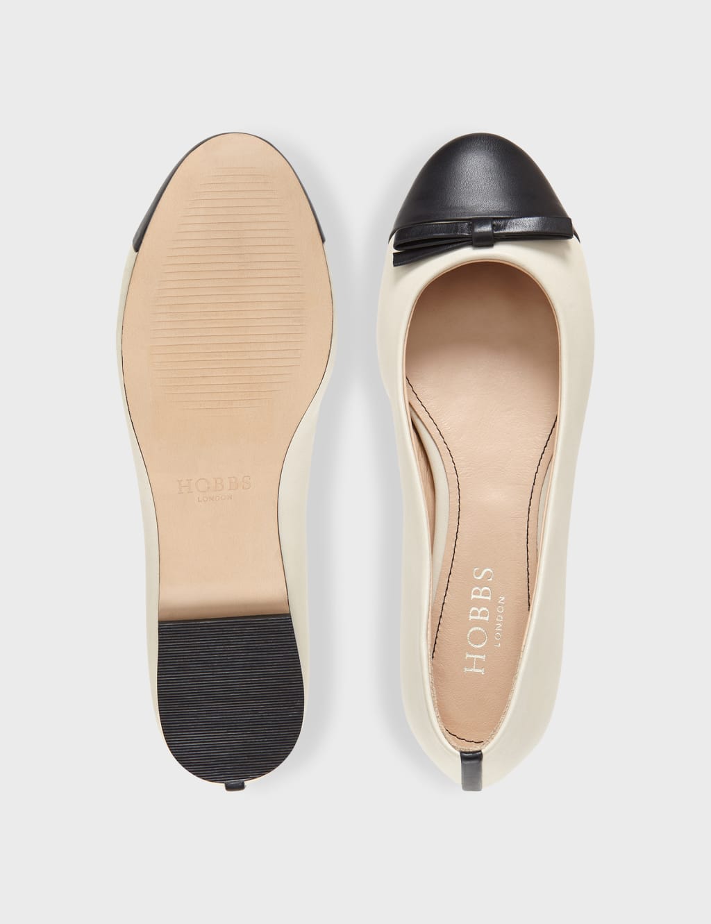 Leather Bow Flat Ballet Pumps image 3