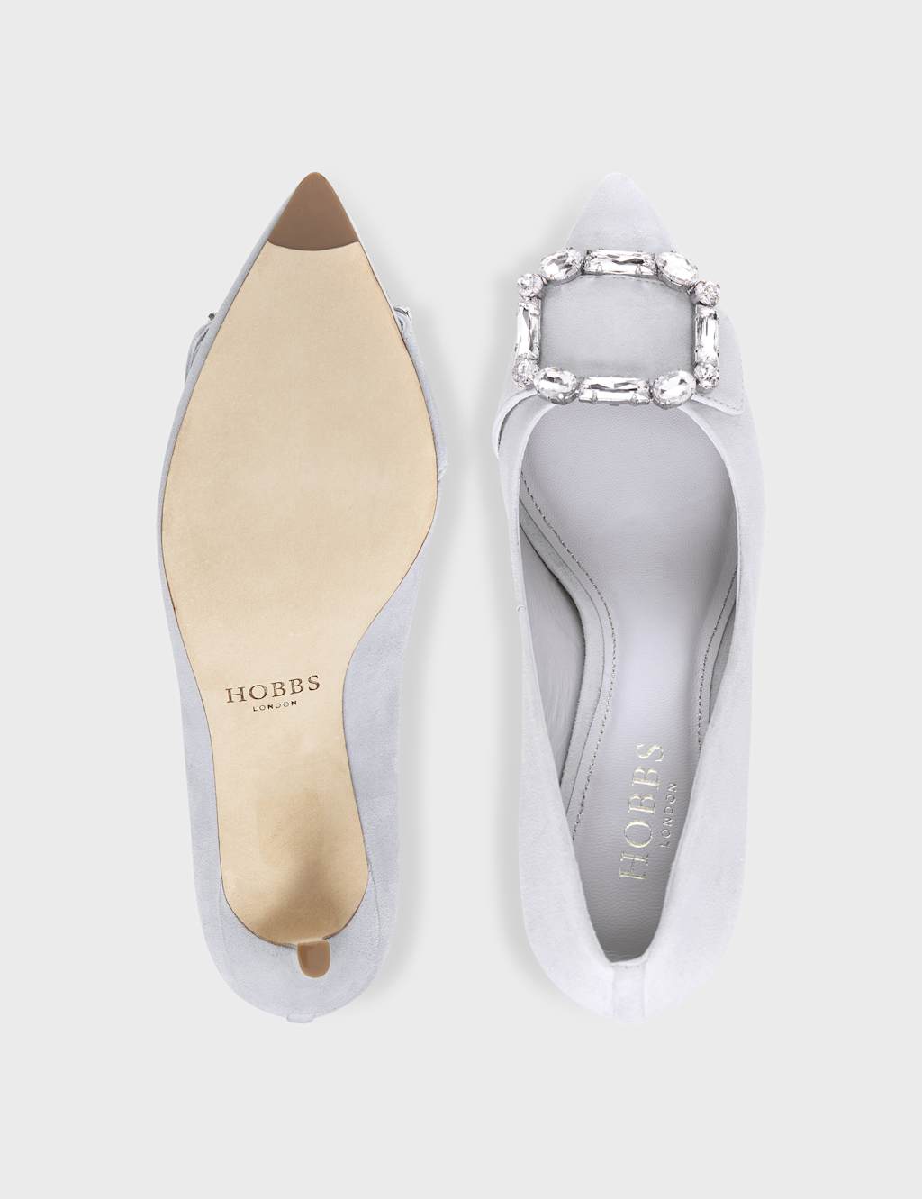 Suede Kitten Heel Pointed Court Shoes image 3