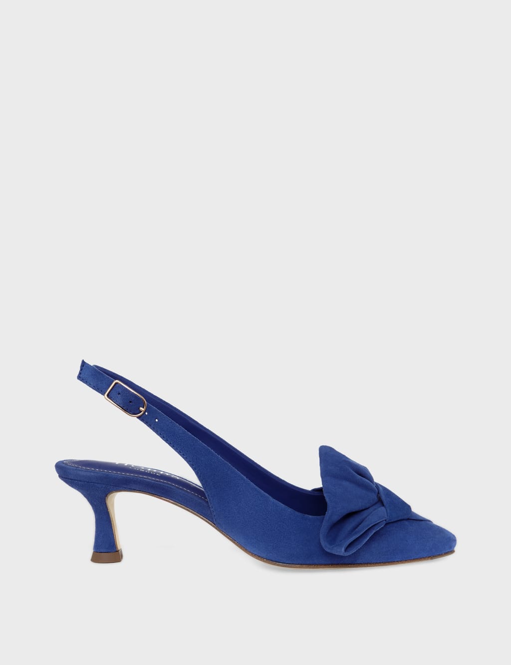 Suede Bow Kitten Heel Slingback Shoes image 2