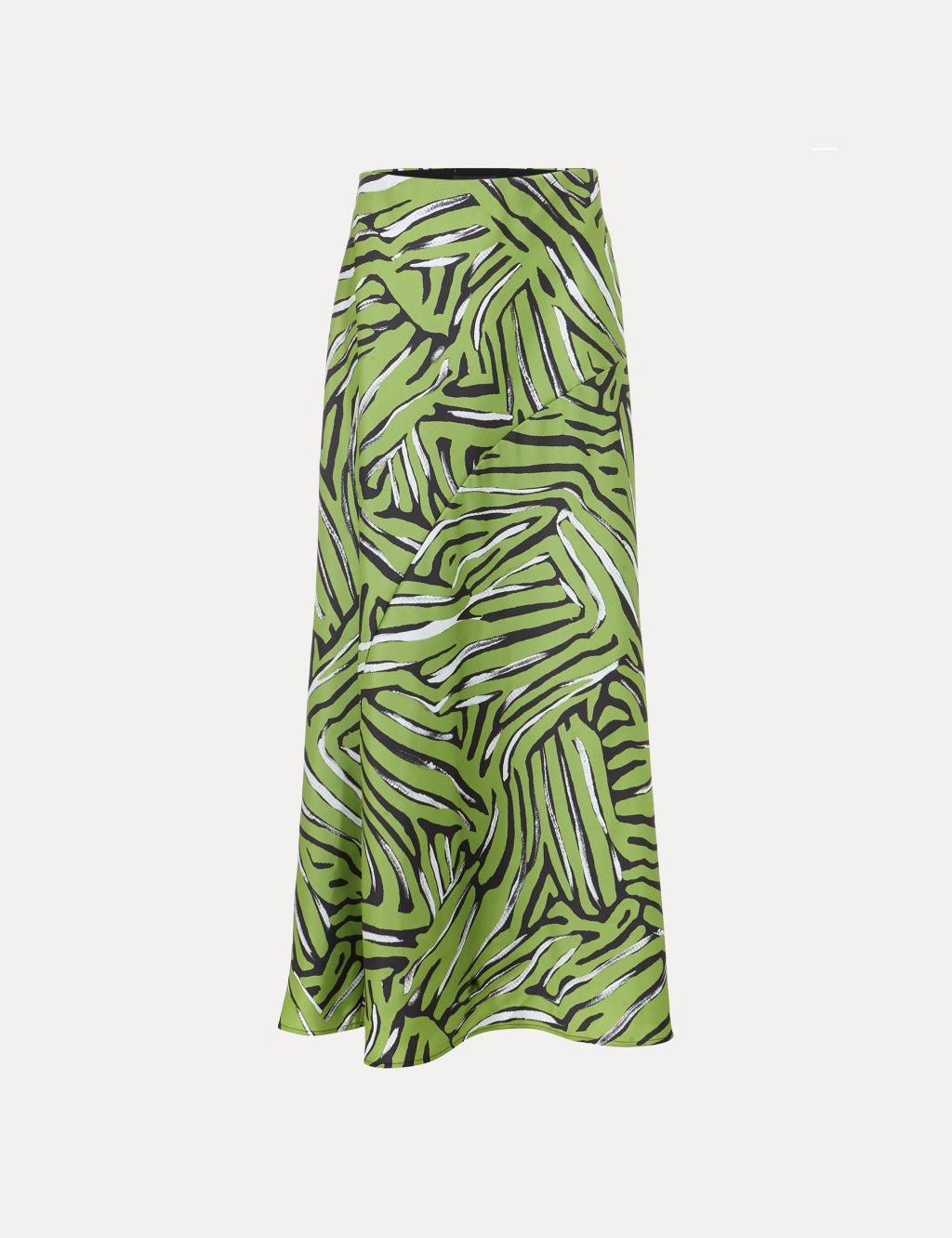 Satin Zebra Print Maxi Slip Skirt image 2