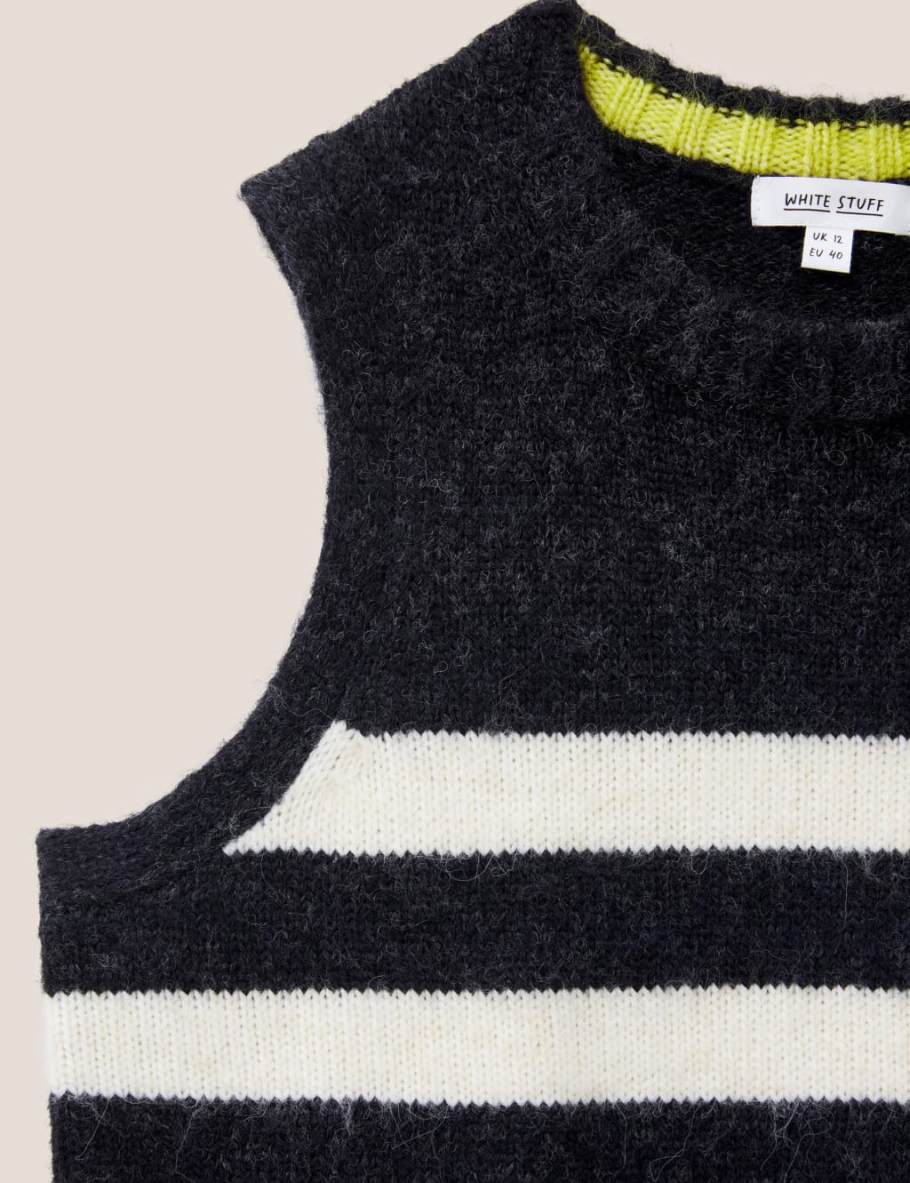 Striped Crew Neck Knitted Vest image 6
