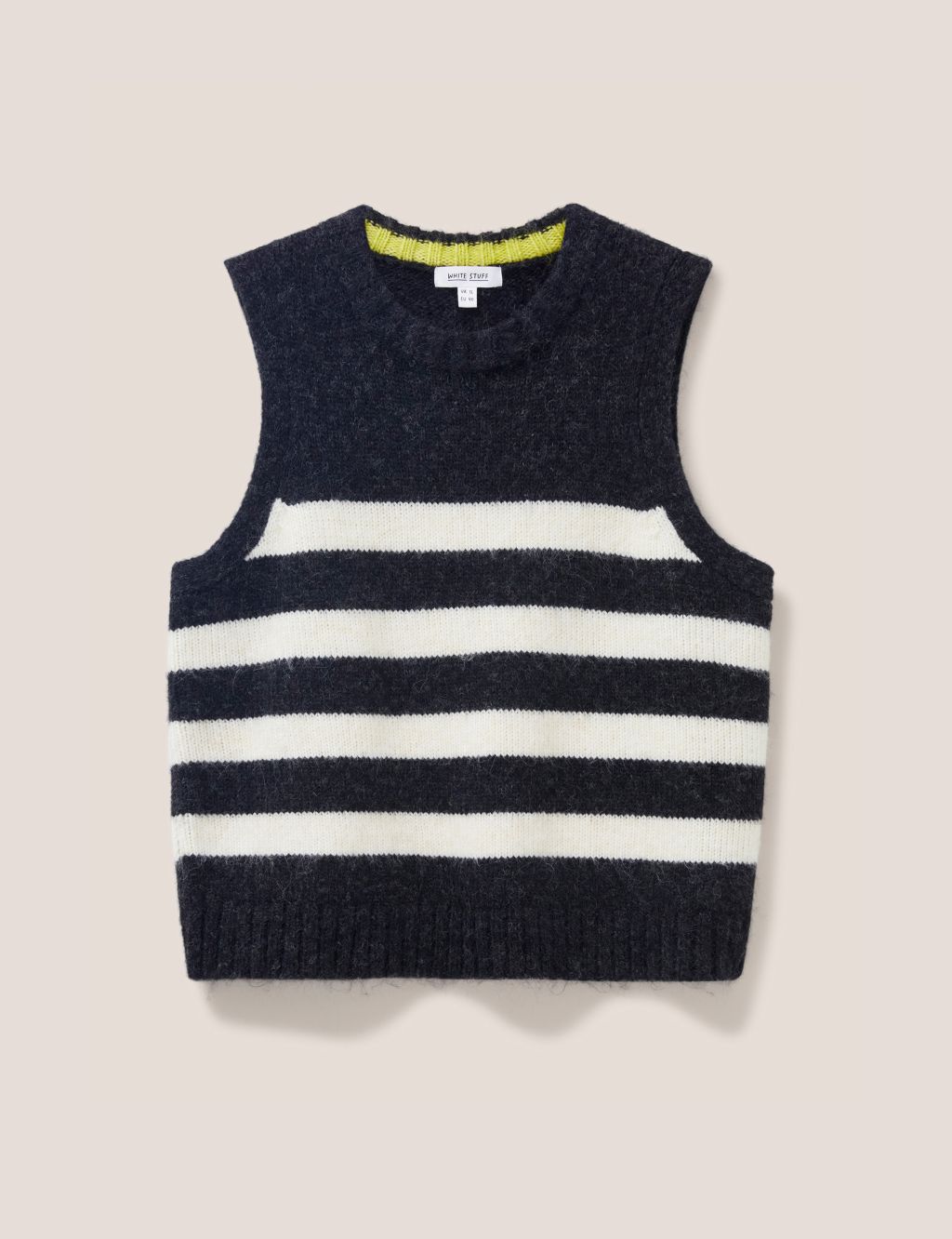 Striped Crew Neck Knitted Vest image 2
