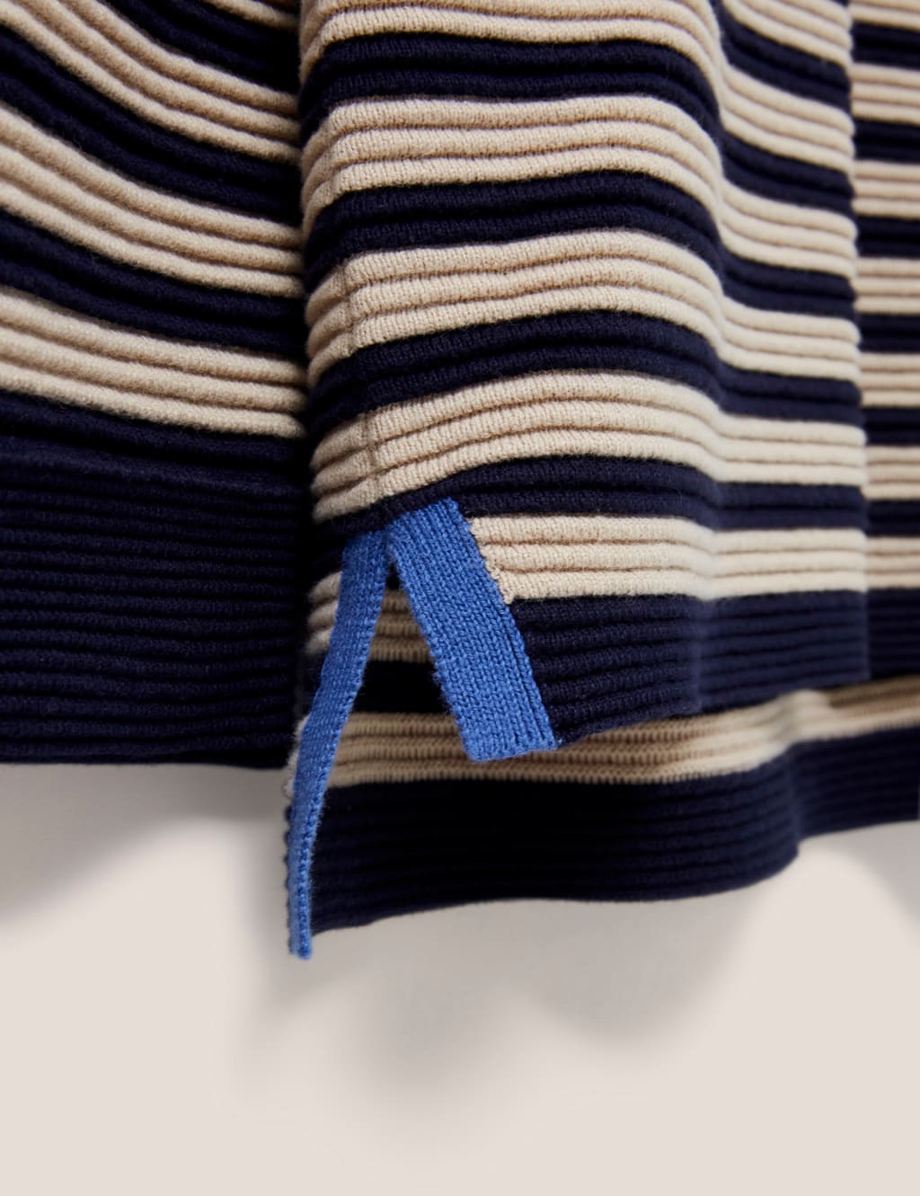 Organic Cotton Striped Ribbed Jumper image 6