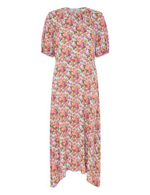 M&S Finery London Womens Floral Midi Relaxed Swing Dress