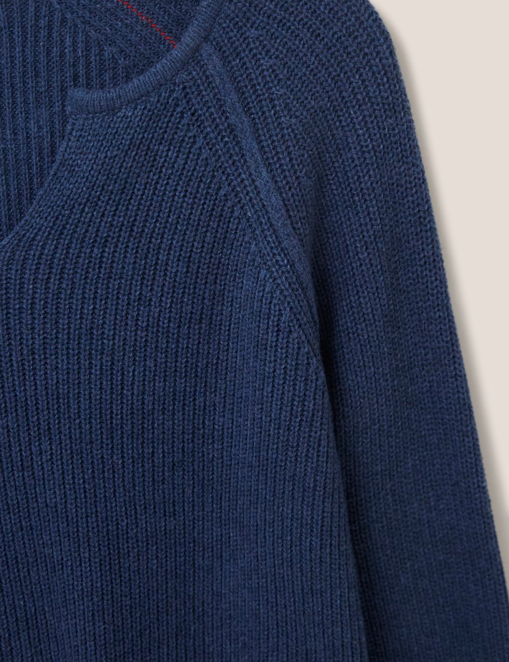 Wool Rich Ribbed Notch Neck Jumper image 6