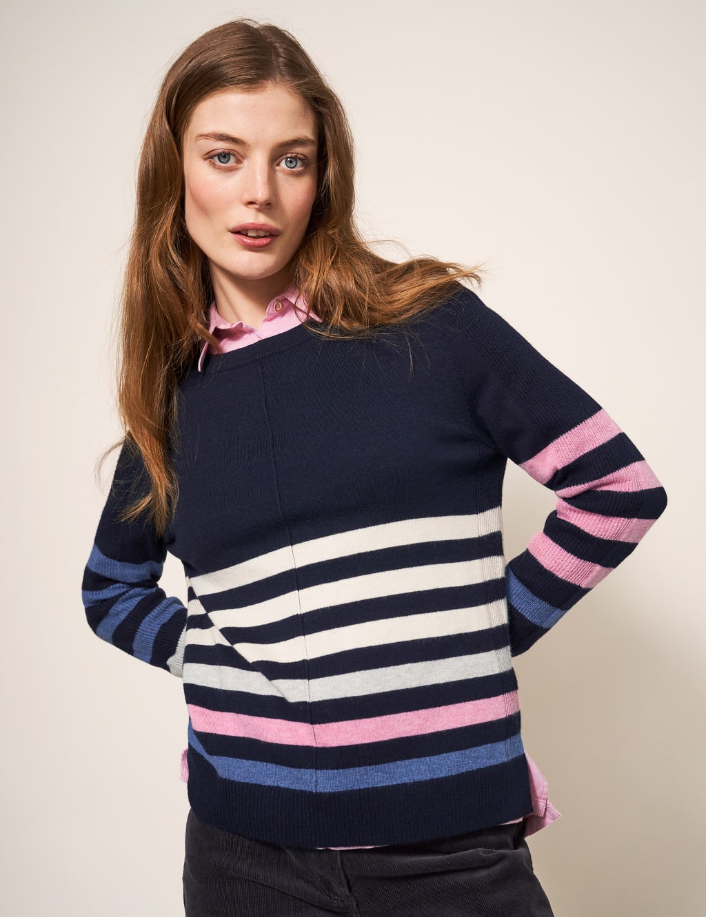 Womens navy hot sale jumper uk