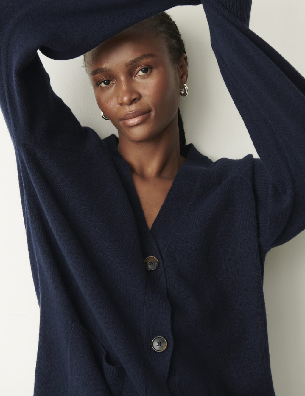 Bright blue slinky cardigan/Mlll