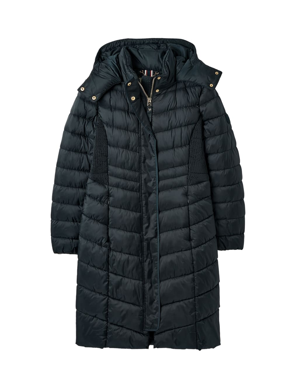 Quilted Padded Hooded Longline Puffer Coat image 2
