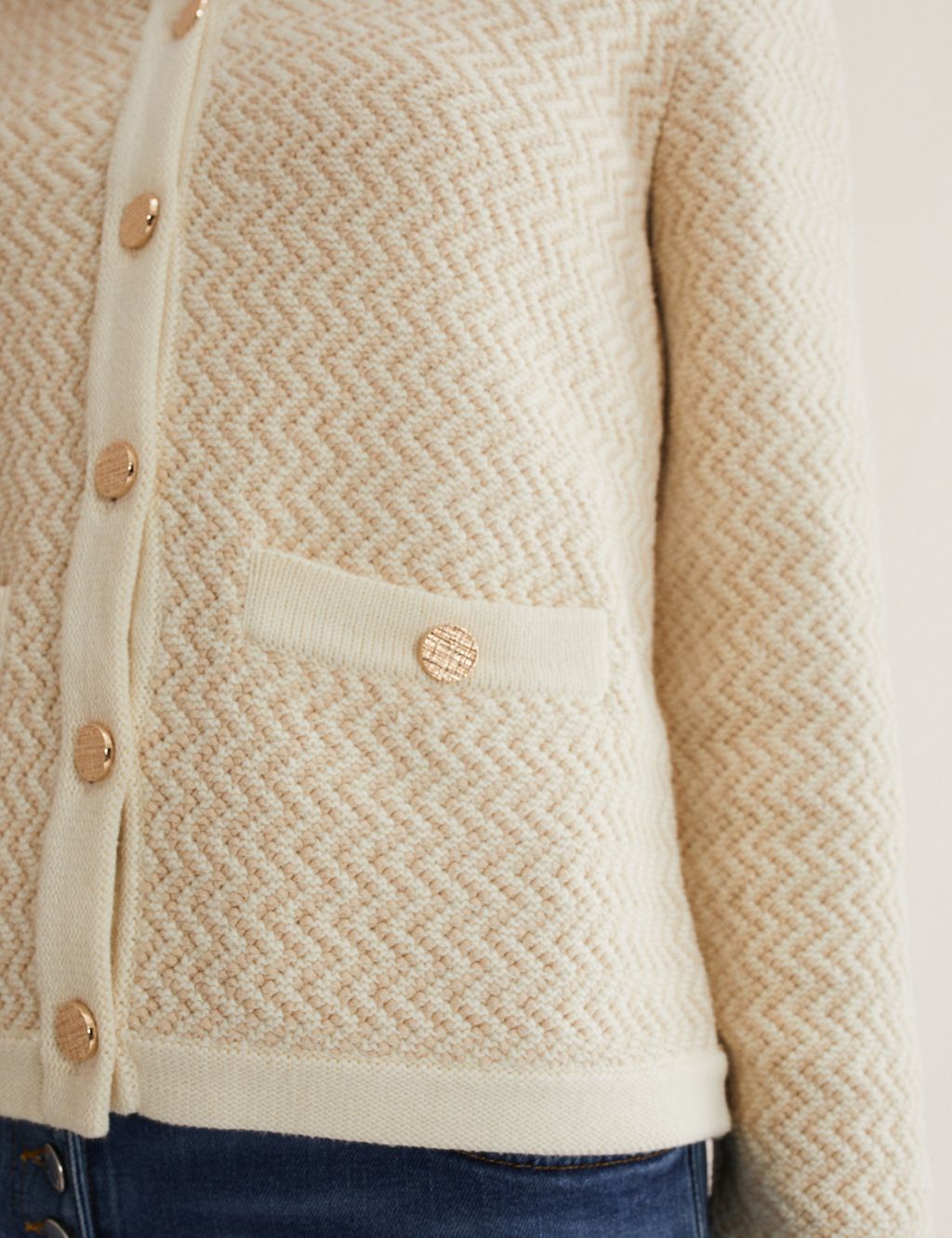 Pure Cotton Textured Cropped Jacket image 6
