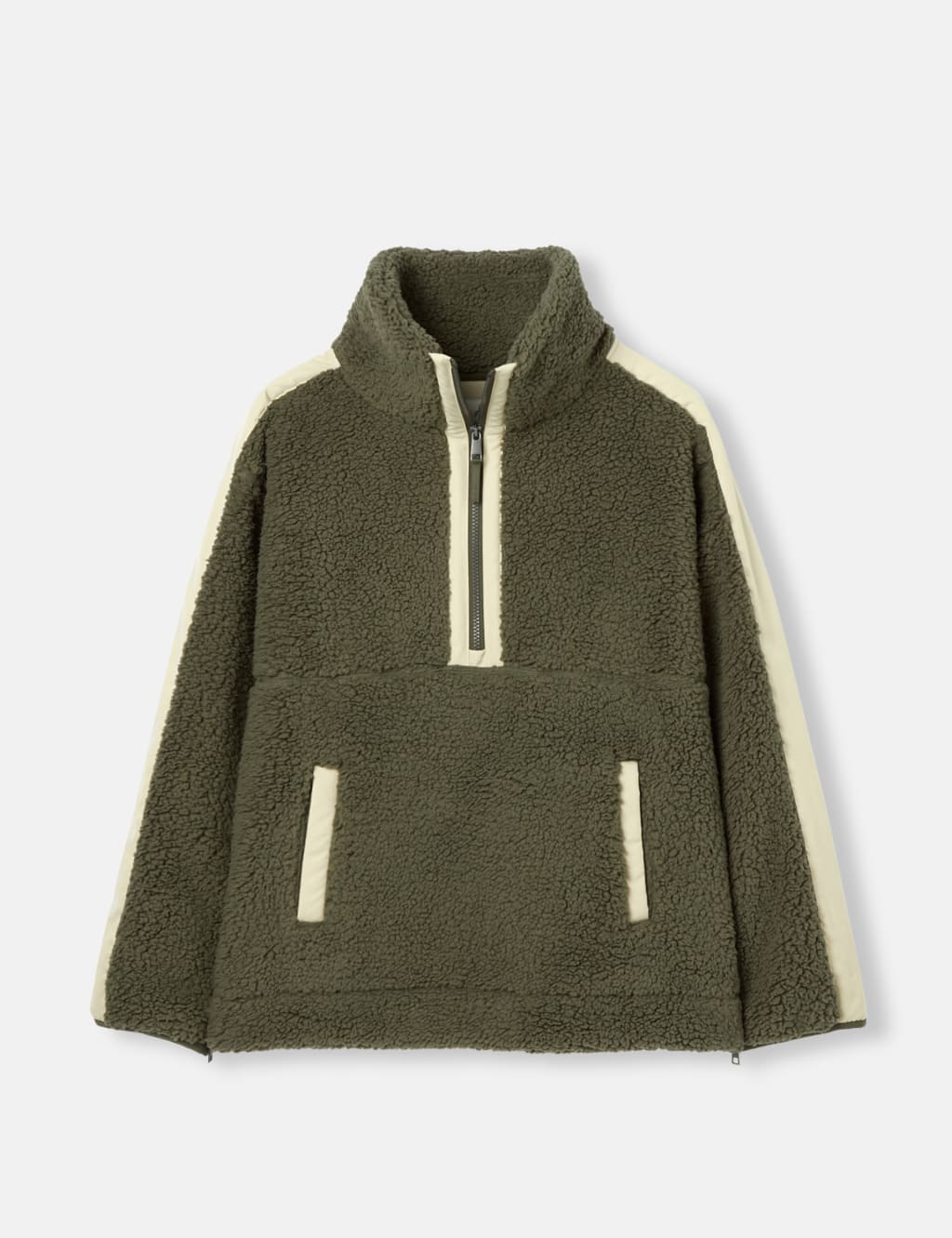 Borg Funnel Neck Half Zip Sweatshirt image 2