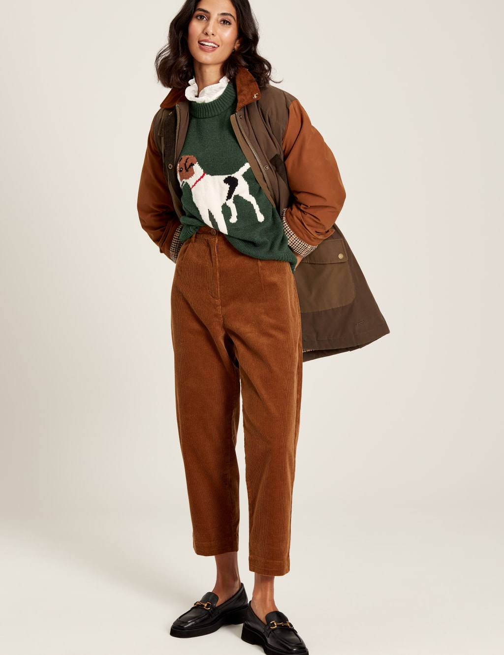 Cotton Rich Dog Crew Neck Jumper with Wool image 3