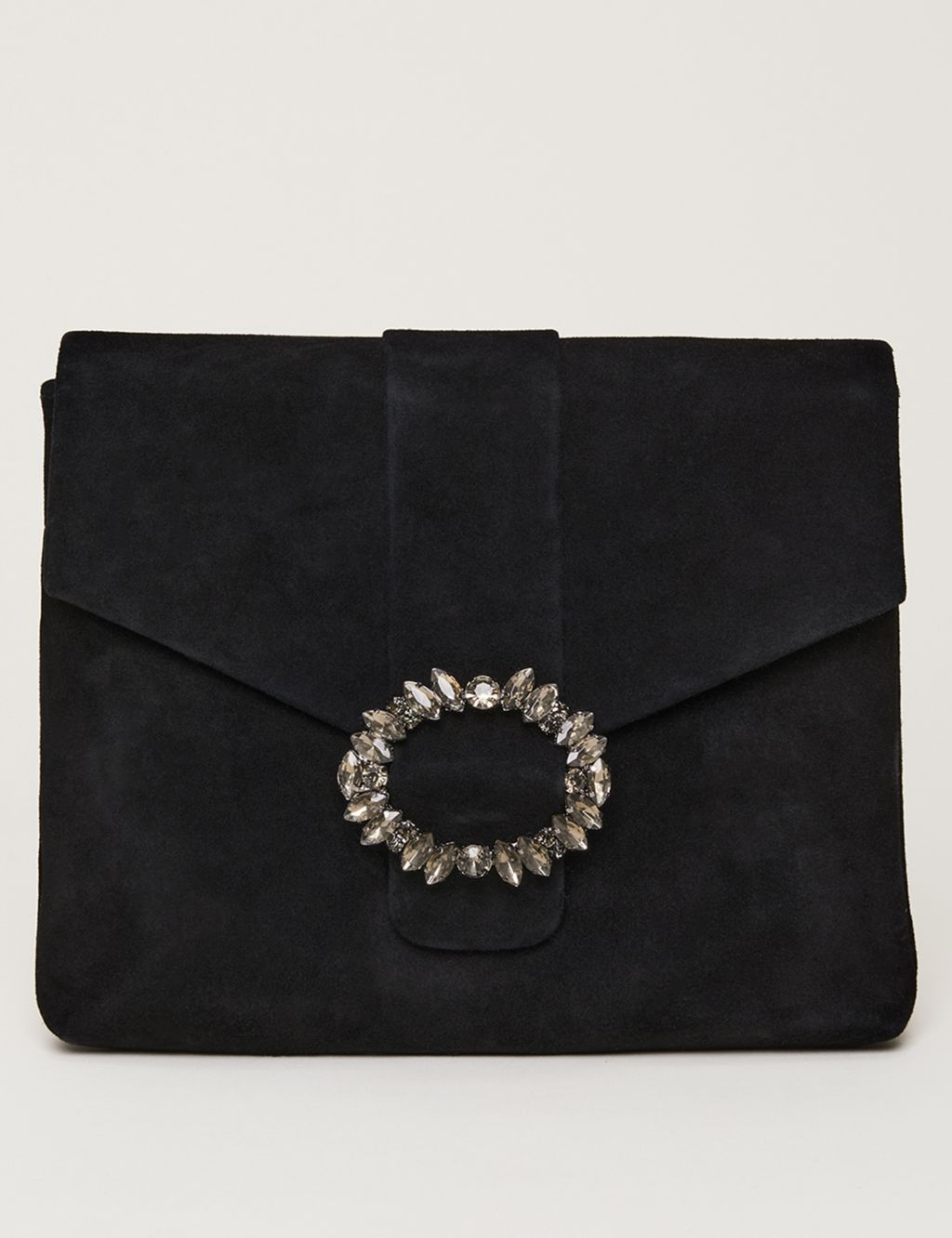 Leather Jewel Front Clutch Bag image 1