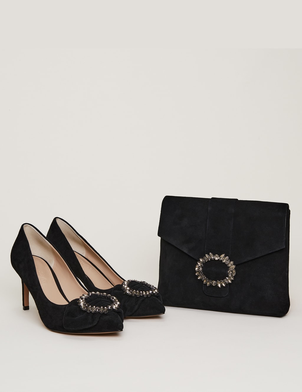 Leather Jewel Front Clutch Bag image 4