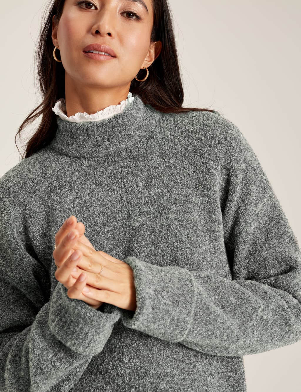 Textured High Neck Jumper image 5