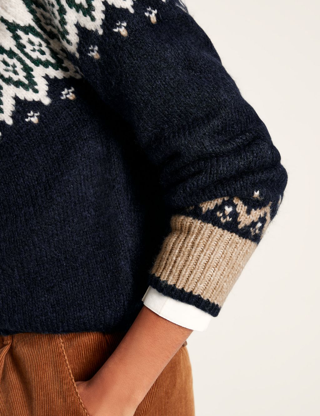 Fair Isle Crew Neck Jumper with Wool image 6