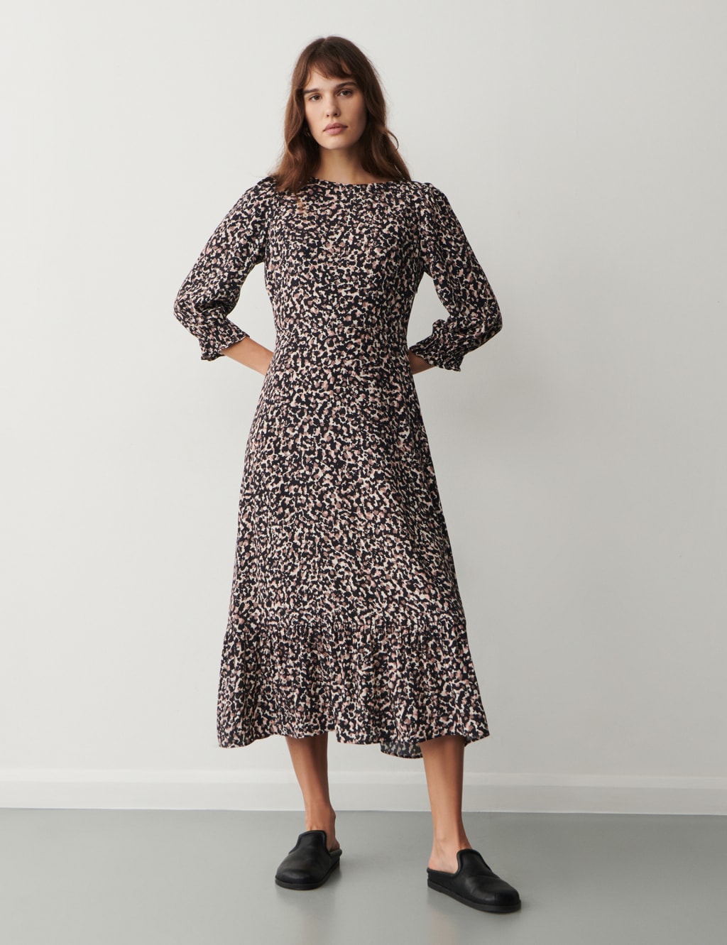 Grey and black leopard print dress store
