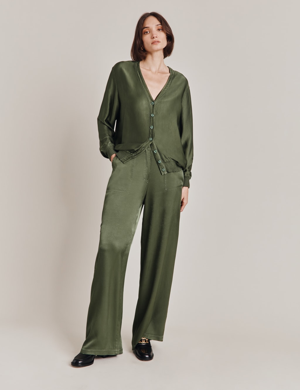 Satin Relaxed Bomber Jacket image 4