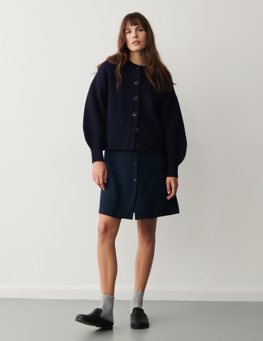 Women s Navy Cardigans M S