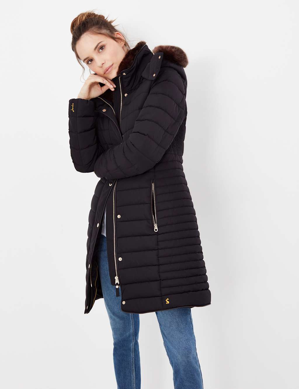 Padded Hooded Longline Puffer Jacket image 1