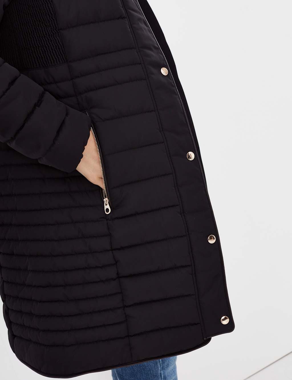 Padded Hooded Longline Puffer Jacket image 2