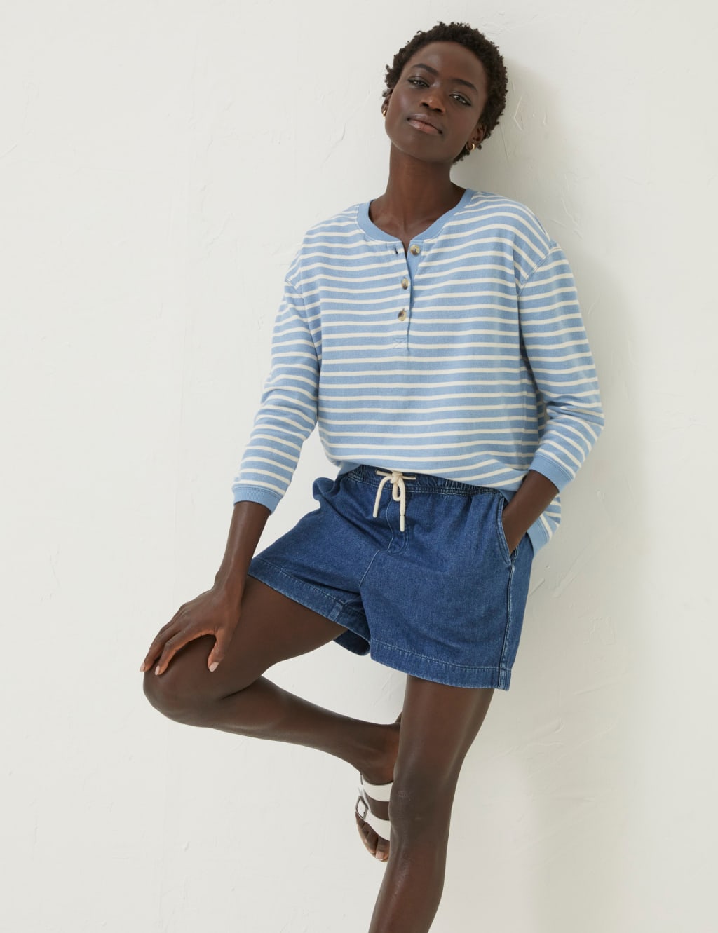 Pure Cotton Striped Sweatshirt image 1