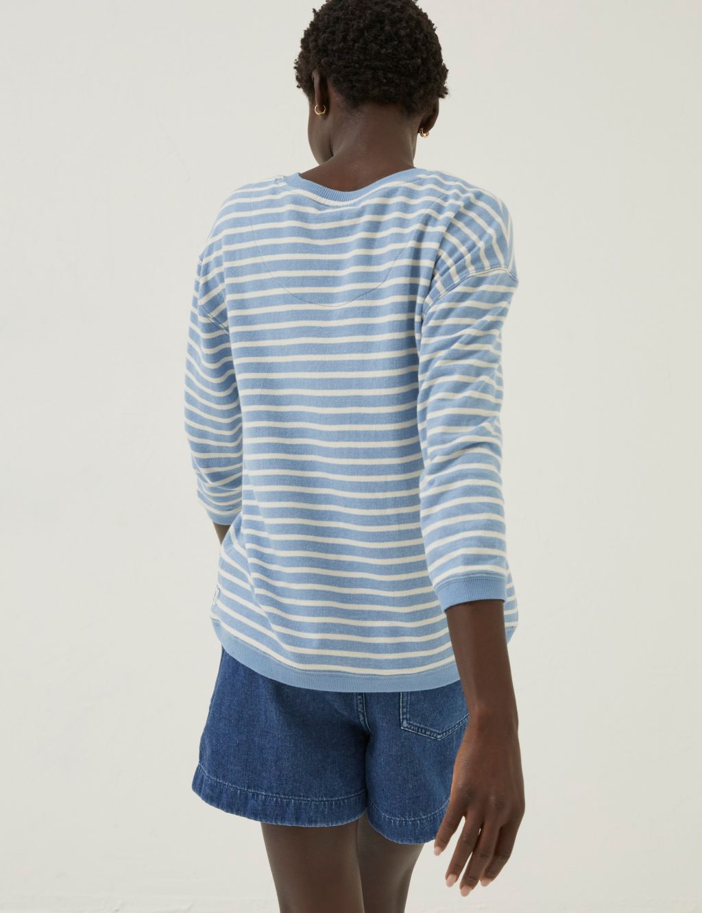 Pure Cotton Striped Sweatshirt image 2