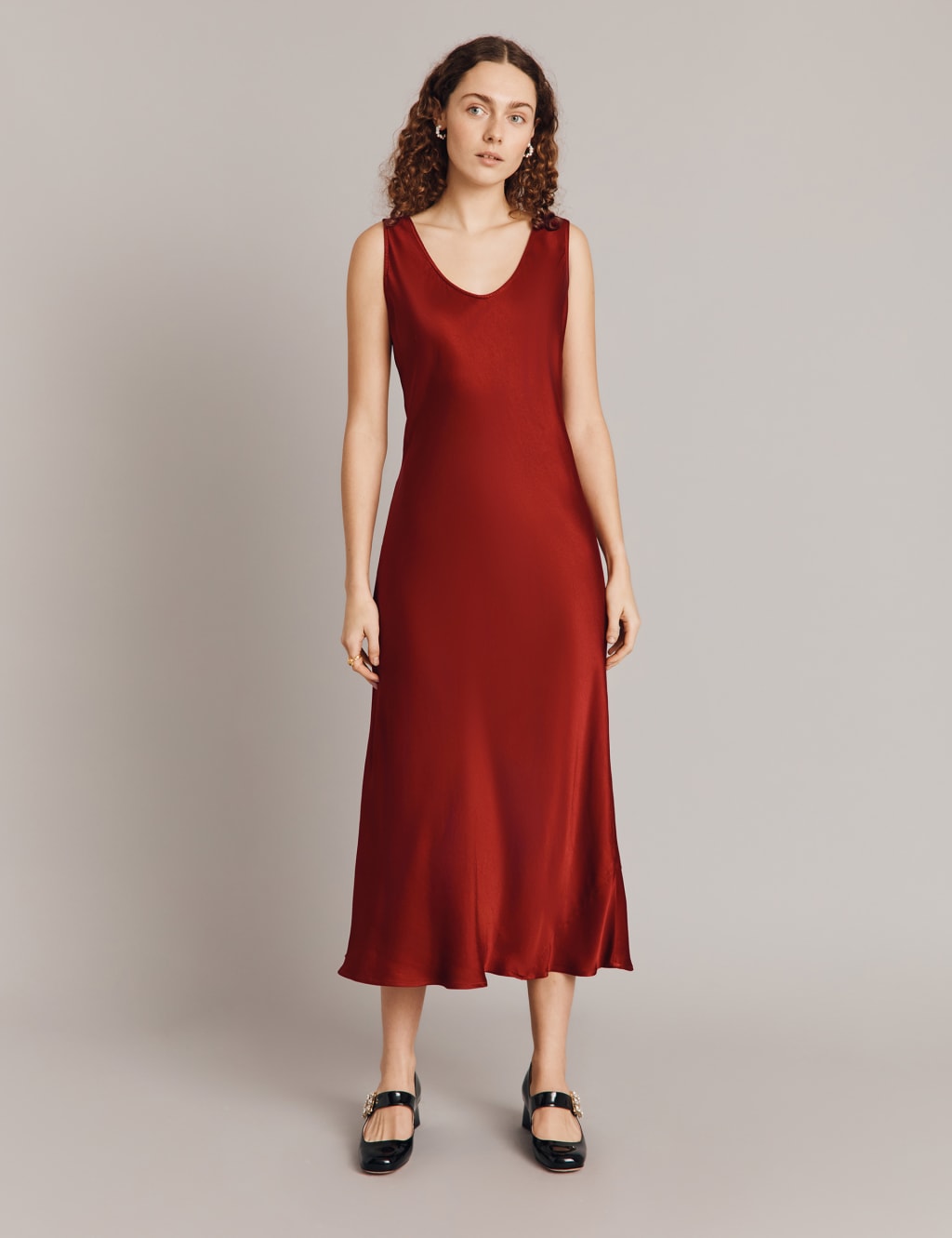 Satin Midaxi Slip Dress