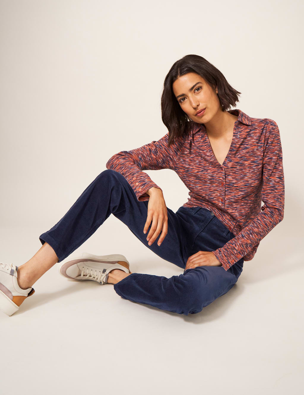Cord Straight Leg Trousers image 1