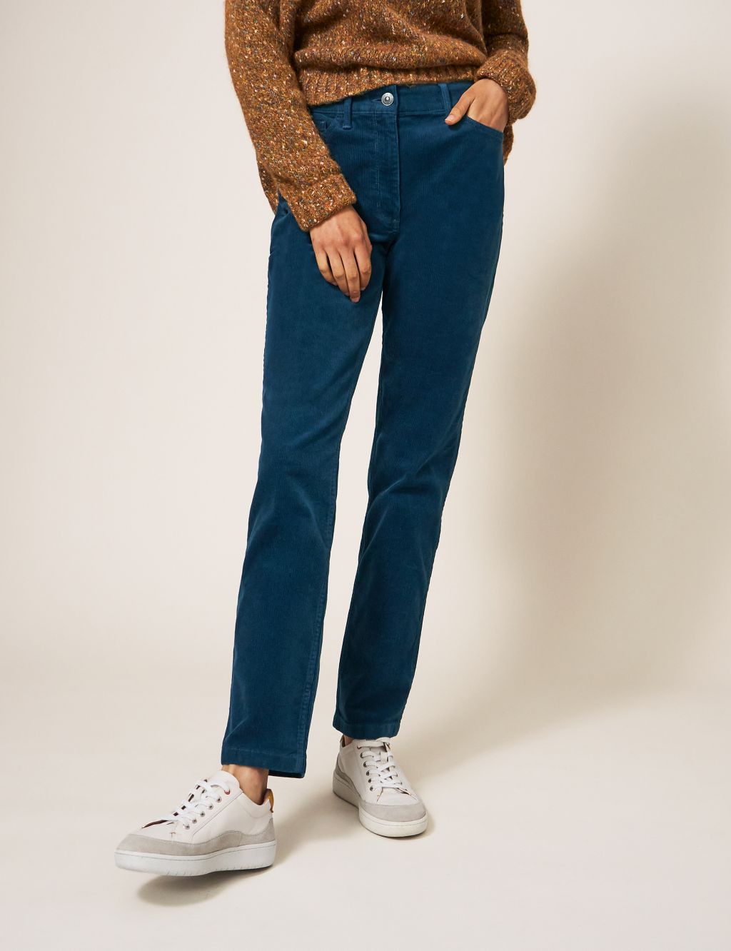 Cord Straight Leg Trousers image 2