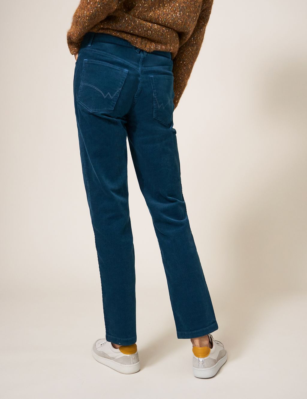 Cord Straight Leg Trousers image 3