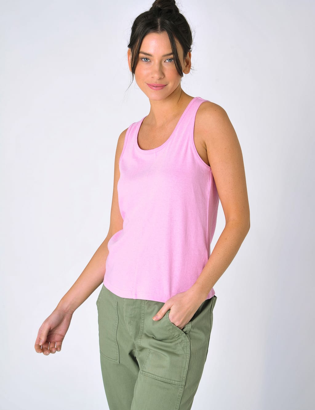 Cotton Blend Vest with Linen image 1