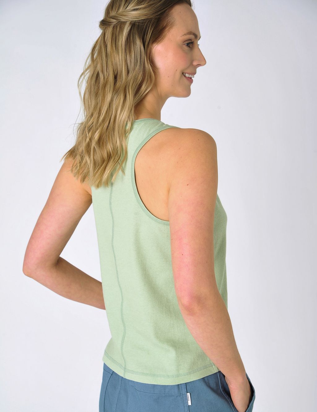 Cotton Blend Vest with Linen image 3